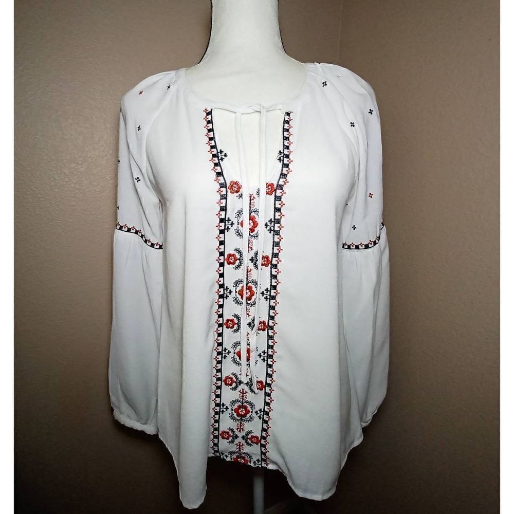 Honey Belle long sleeve Boho shirt sz S